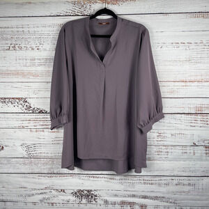 Gaharu Women's Size 2XL Blouse Business Work Shirt V Neck Tunic Top